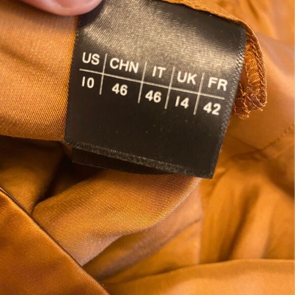 NWT Lafayette 148 NY high waisted bohemian crushed satin trousers size 10 boho - Picture 9 of 16